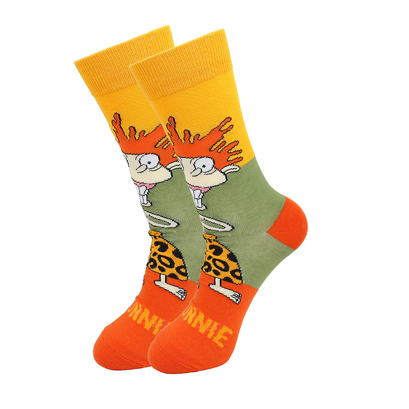 2020 Large Size Socks Men Cartoon Cute Tide Socks